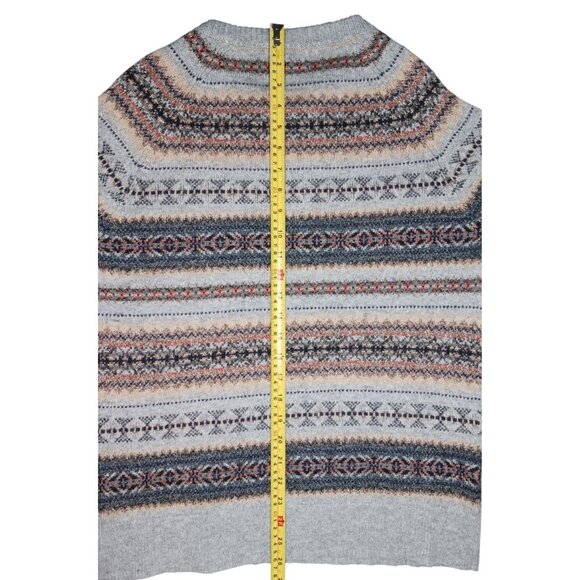 J Crew Mercantile Crewneck Sweater Mens M Fair Isle Wool Grandpa Academia Preppy - Picture 8 of 14